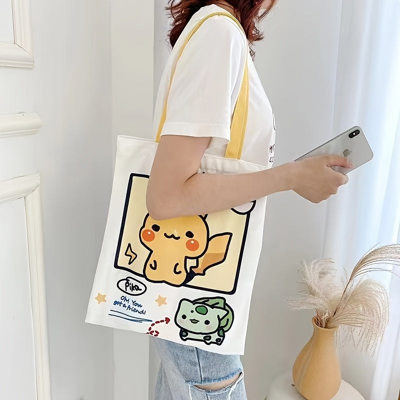 Pokémon Pikachu, Psyduck, or Squirtle Tote Canvas Bag