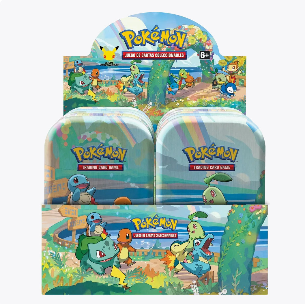 Pokemon Celebrations Sealed Mini Tin Display 8 Tins FACTORY SEALED