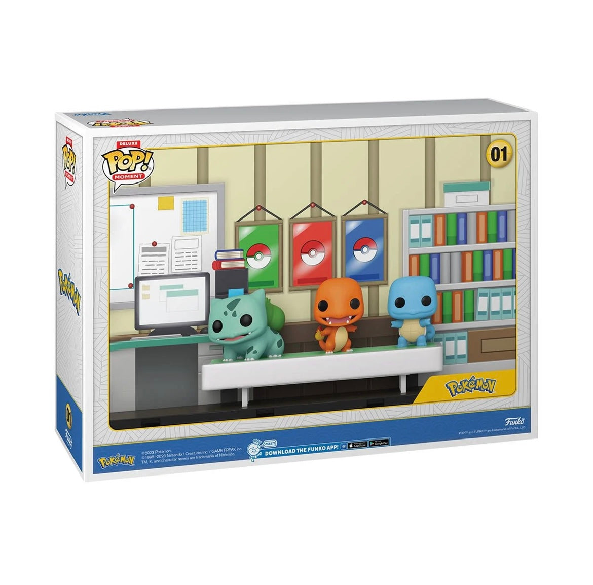 Funko Pop! Pokémon Bulbasaur, Charmander, Squirtle Starter Moment Case Deluxe