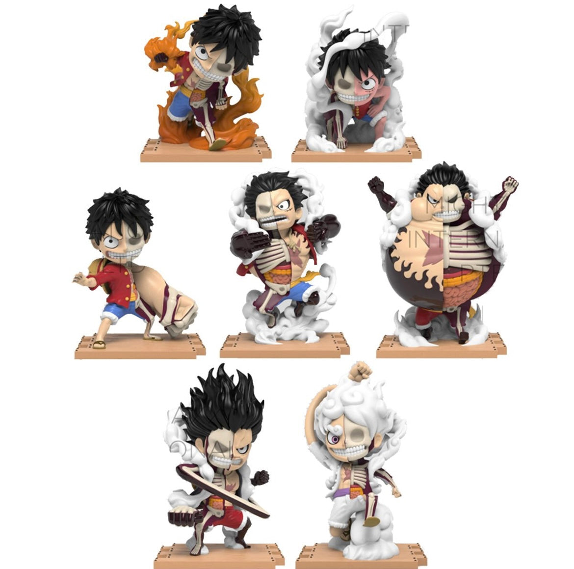 One Piece Freeny's Hidden Dissection Luffy's Gears Edition Blind Box Mini-figures (One Figure)