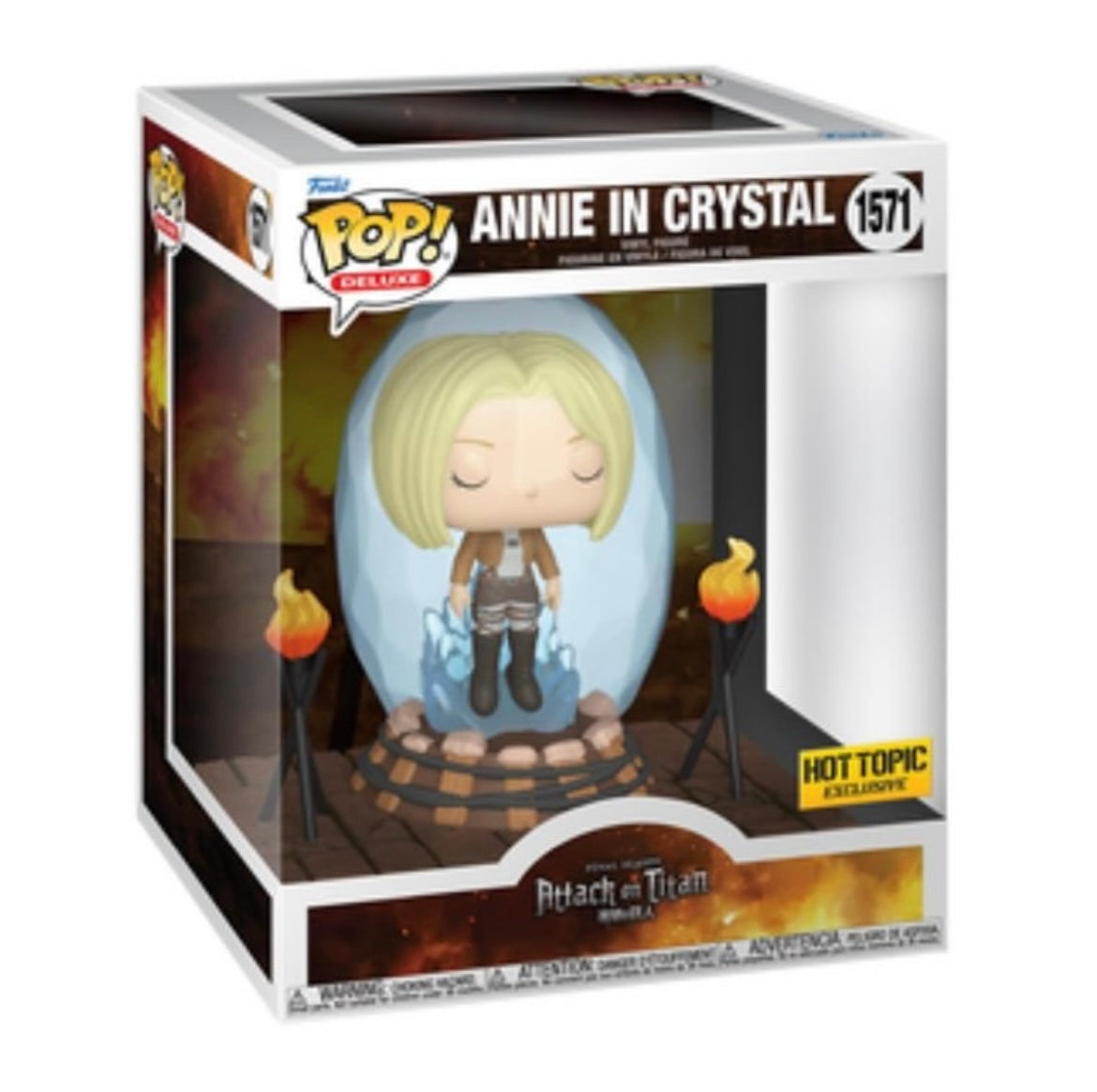 Funko Pop! Attack On Titan Deluxe Annie In Crystal Vinyl Figure Hot Topic Exclusive