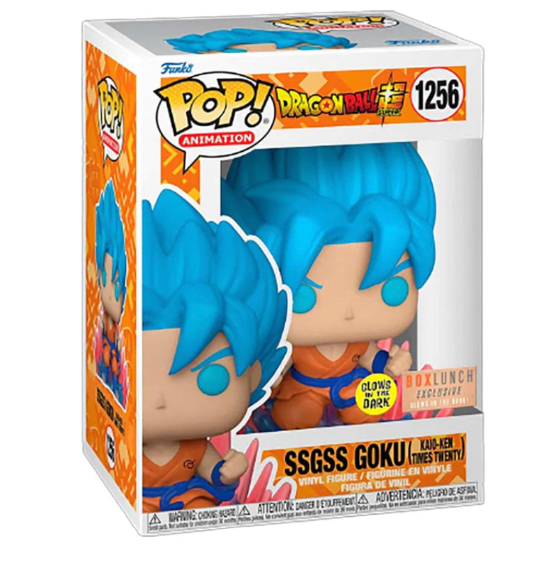 Funko Pop! Dragon Ball Super SSGSS Goku (Kaio-Ken Times Twenty) Glow-in-the-Dark - BoxLunch Exclusive