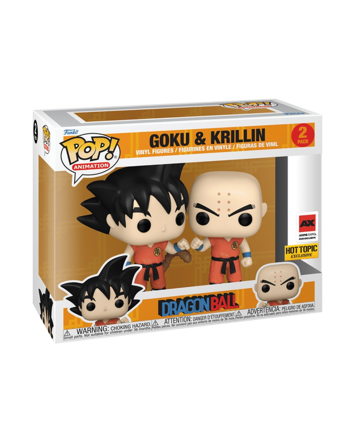 Funko Pop! Dragon Ball Z Animation Goku & Krillin 2023 Anime Expo Exclusive