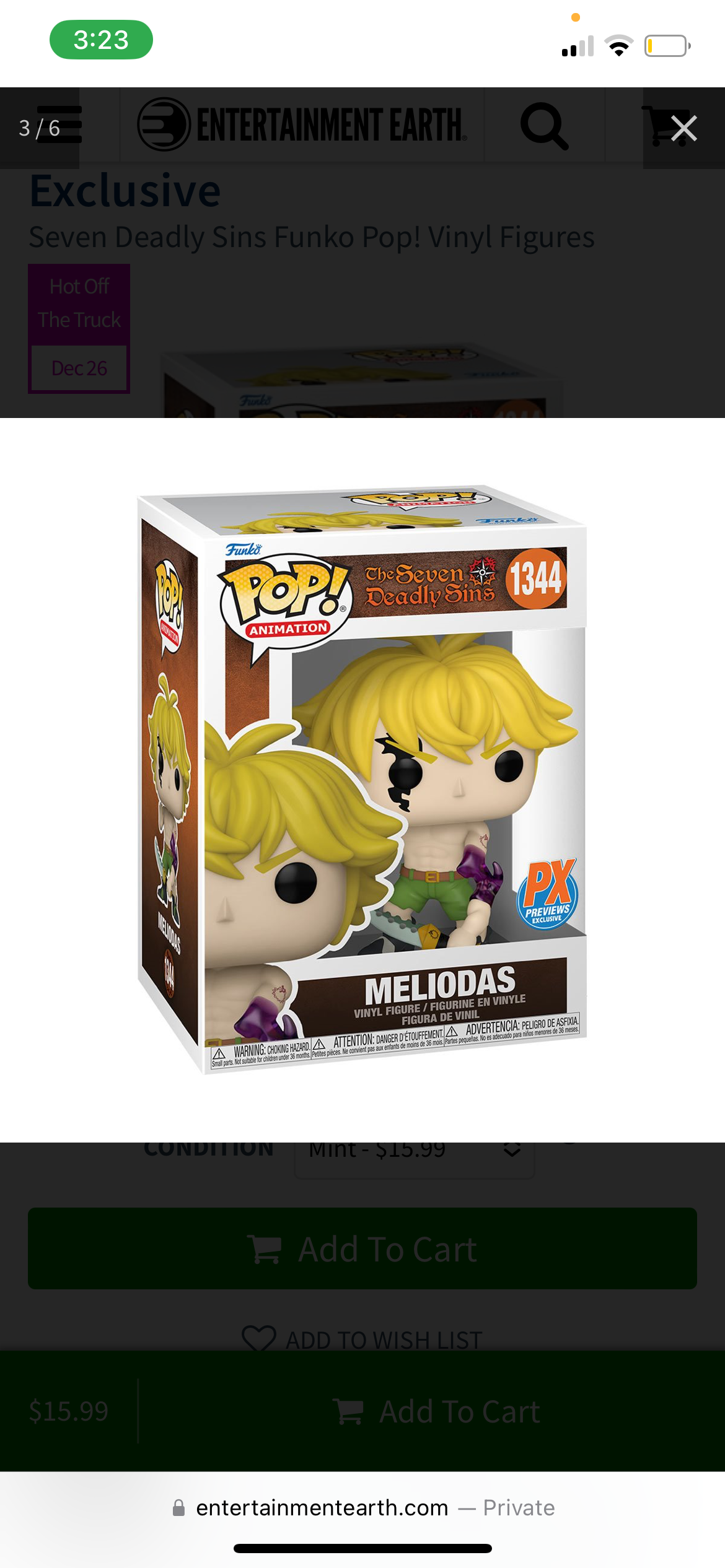 Funko Pop! Seven Deadly Sins Meliodas Demon Mode Previews Exclusive