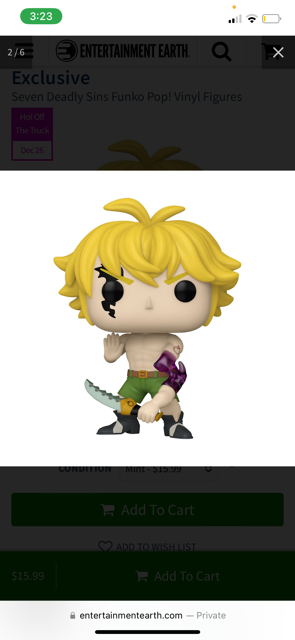 Funko Pop! Seven Deadly Sins Meliodas Demon Mode Previews Exclusive