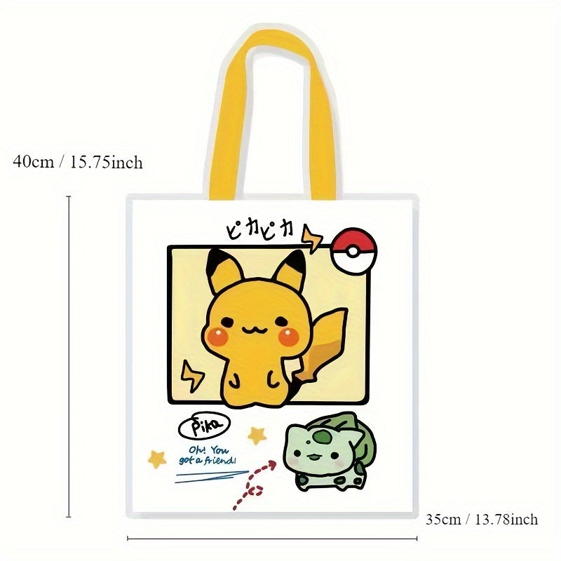 Pokémon Pikachu, Psyduck, or Squirtle Tote Canvas Bag